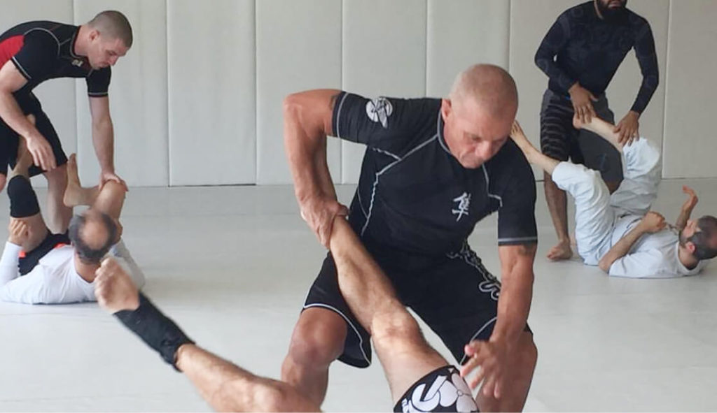 Students training No-Gi Brazilian Jiu-Jitsu